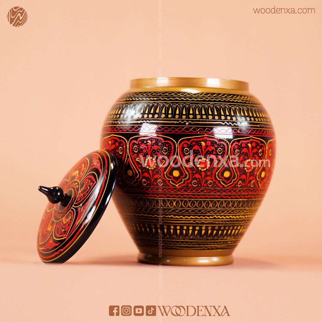 Handmade Wooden Candy Jar 6"