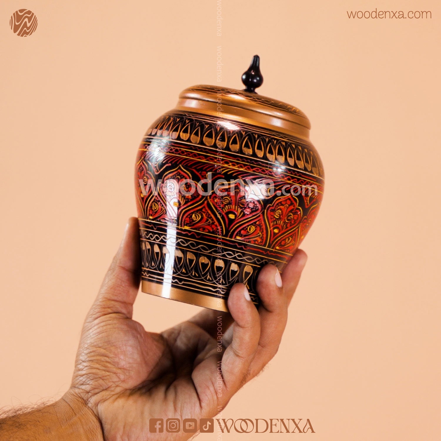 Wooden Candy Jar 5 Inch