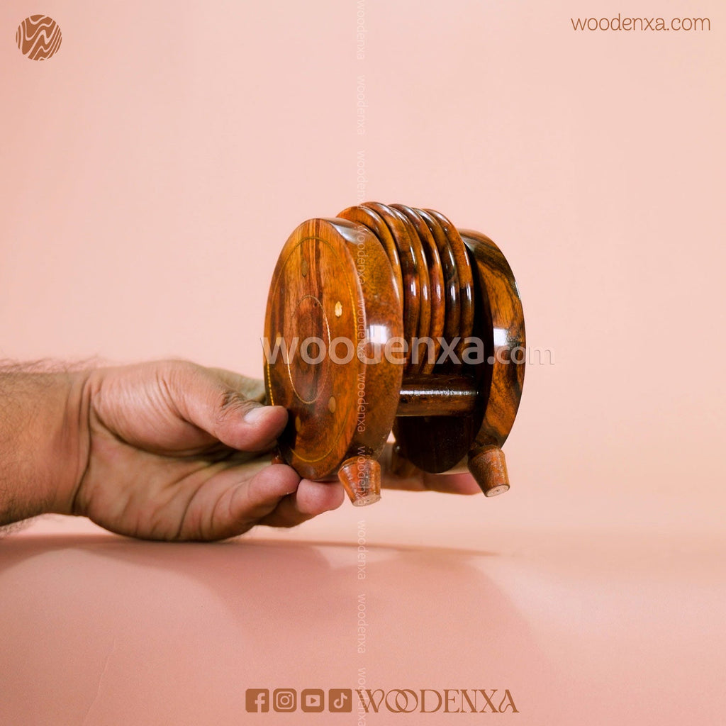 Handmade Wooden Tea Mates Set Stand