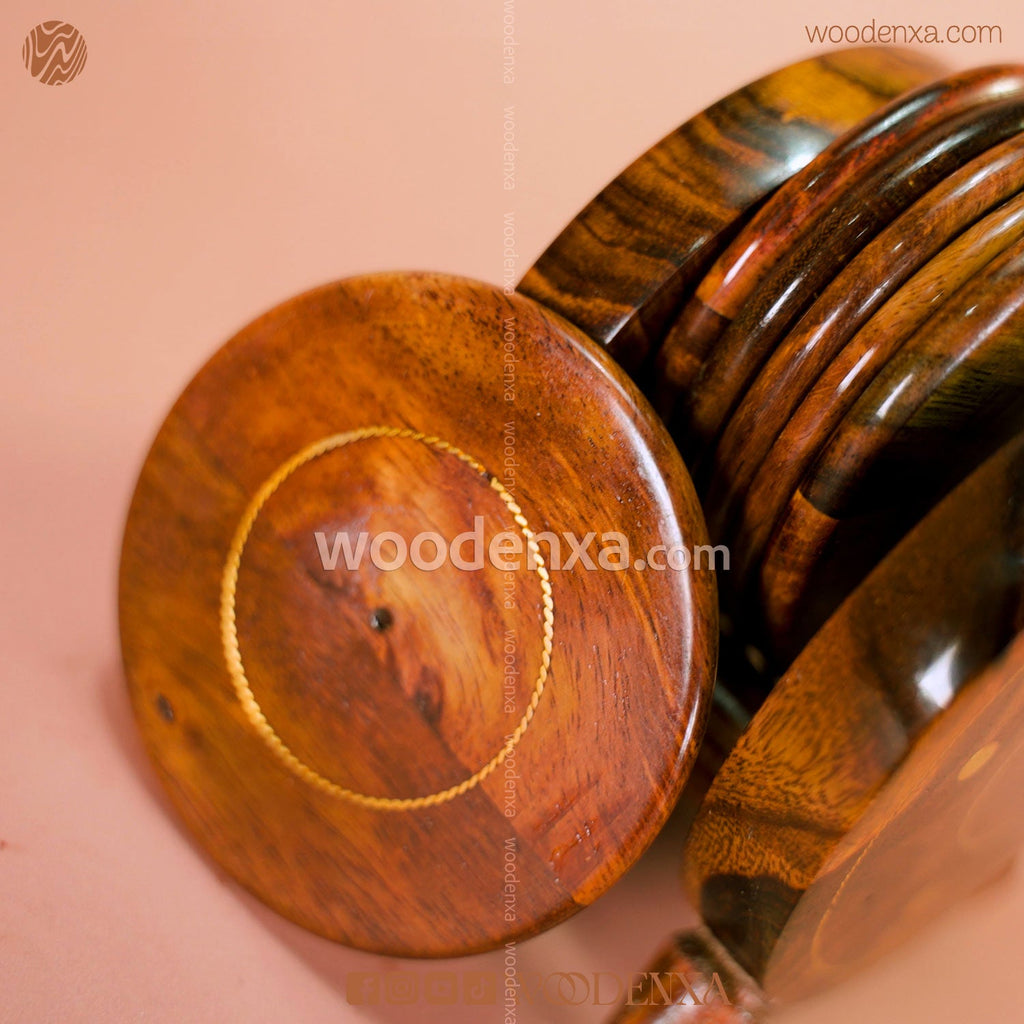 Handmade Wooden Tea Mates Set Stand