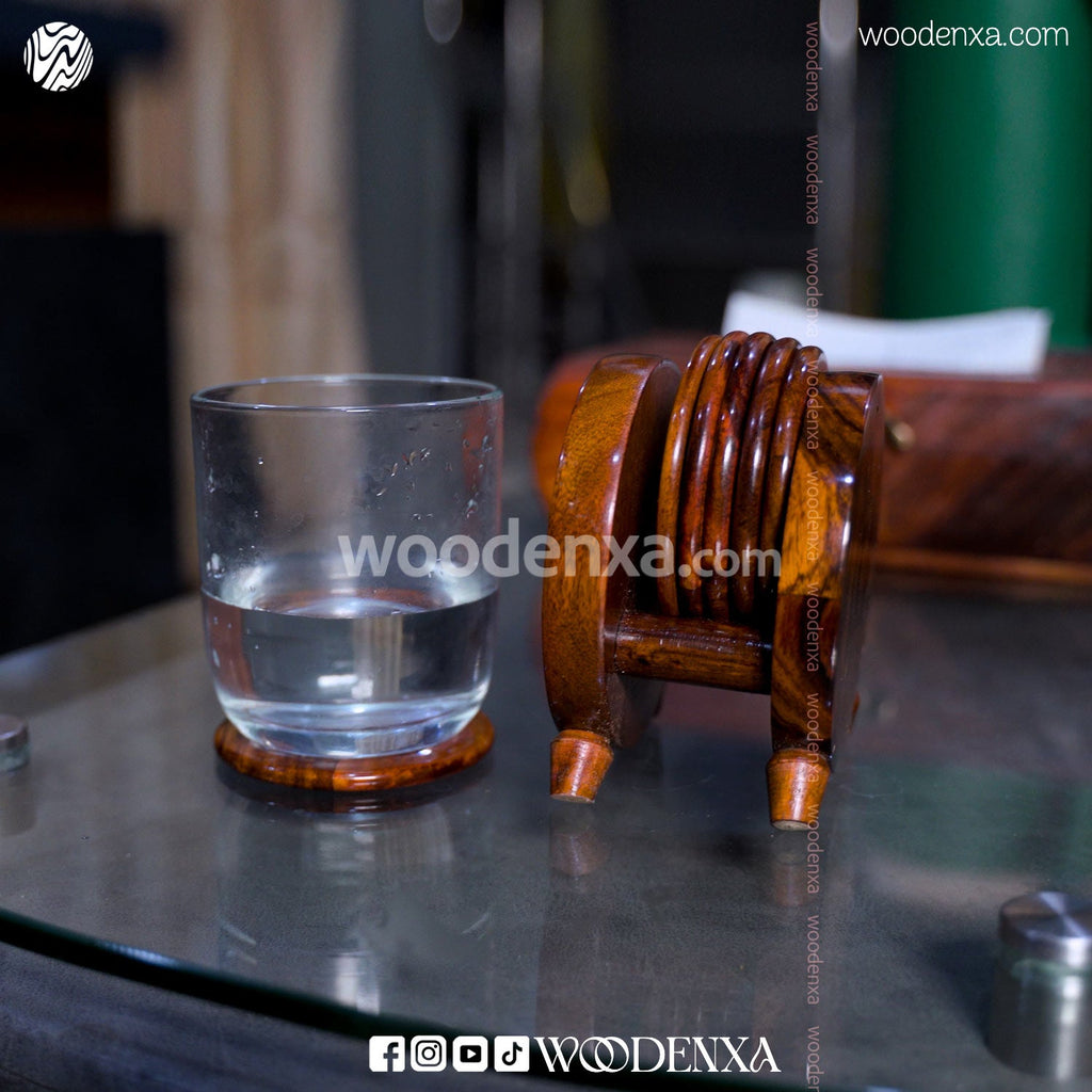 Handmade Wooden Tea Mates Set Stand