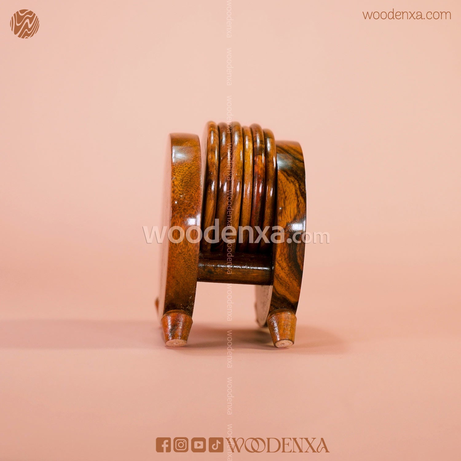 Handmade Wooden Tea Mates Set Stand