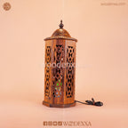 Large Rustic Rounded Wooden Lamp with