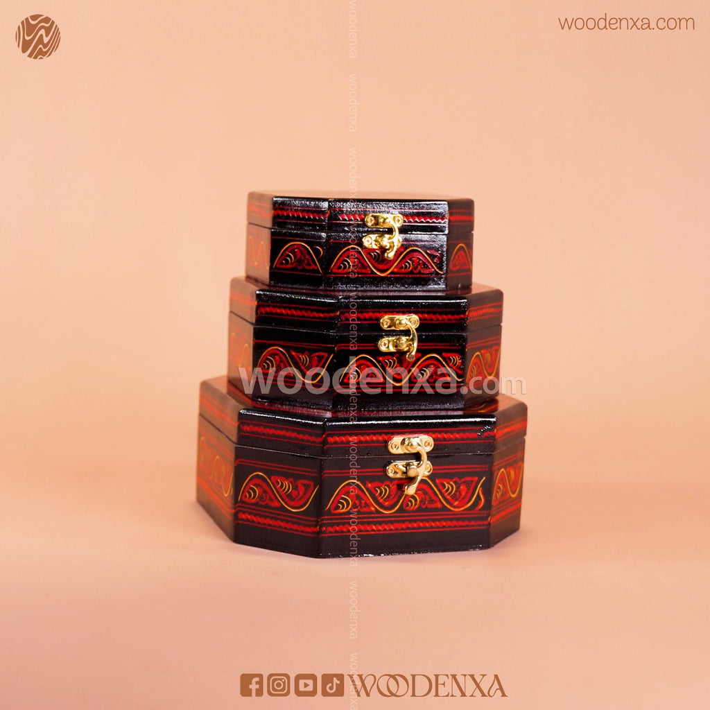 MDF Wooden Jewellery Box Set of
