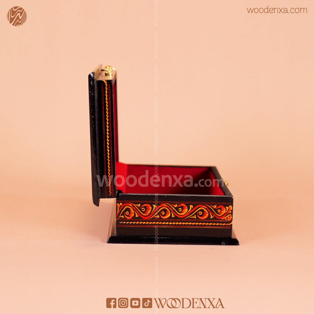 MDF Wooden Jewellery Box with Red