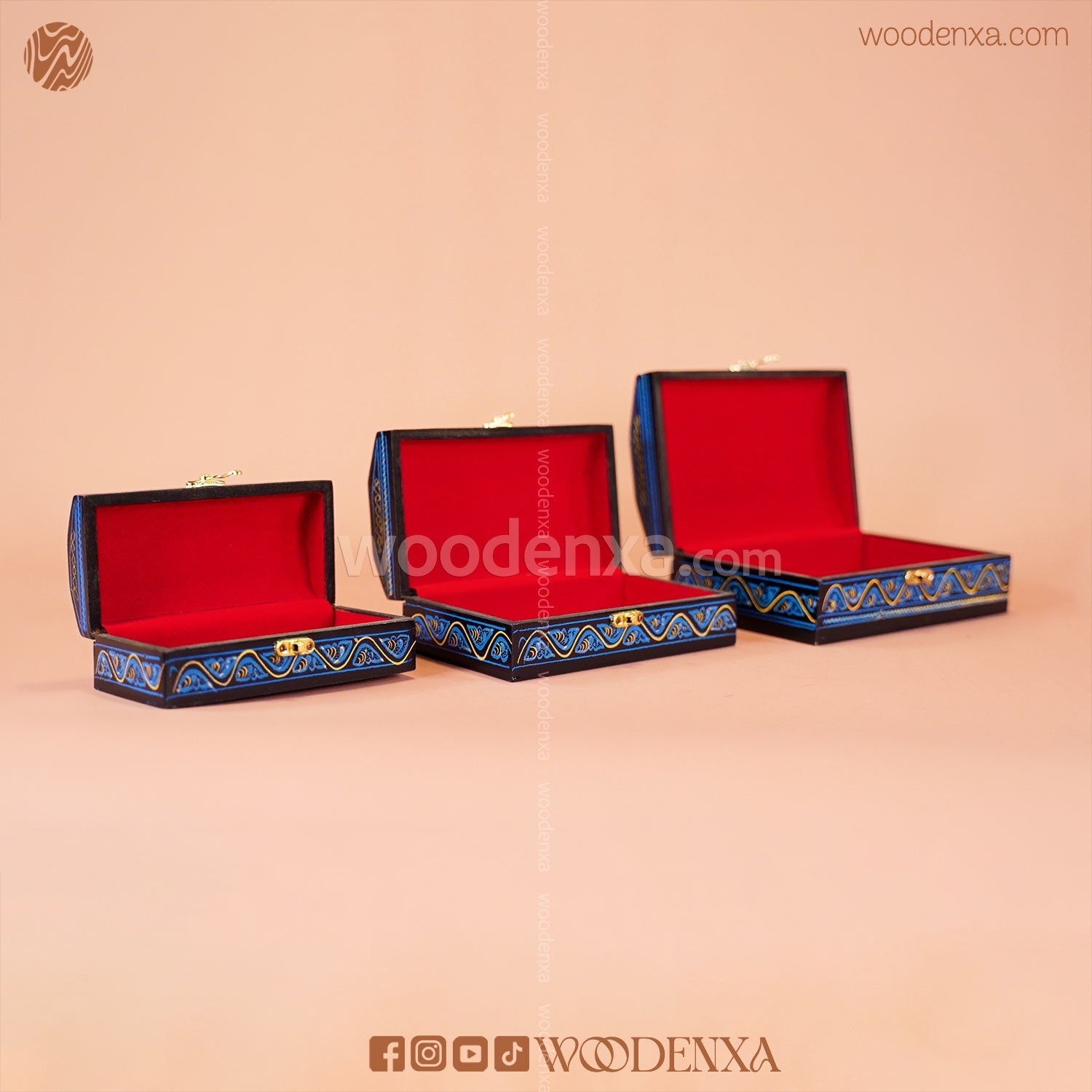 MDF Wooden Jewellery Box Set of