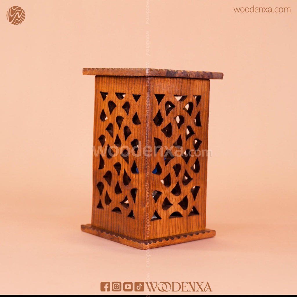 Premium Square Wooden Table Lamp with