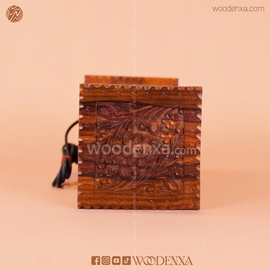 Premium Square Wooden Table Lamp with