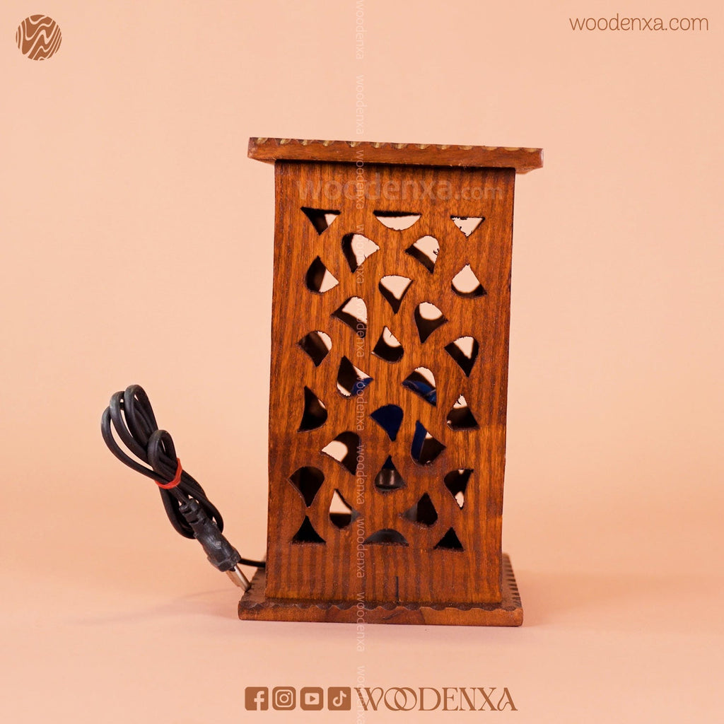 Premium Square Wooden Table Lamp with