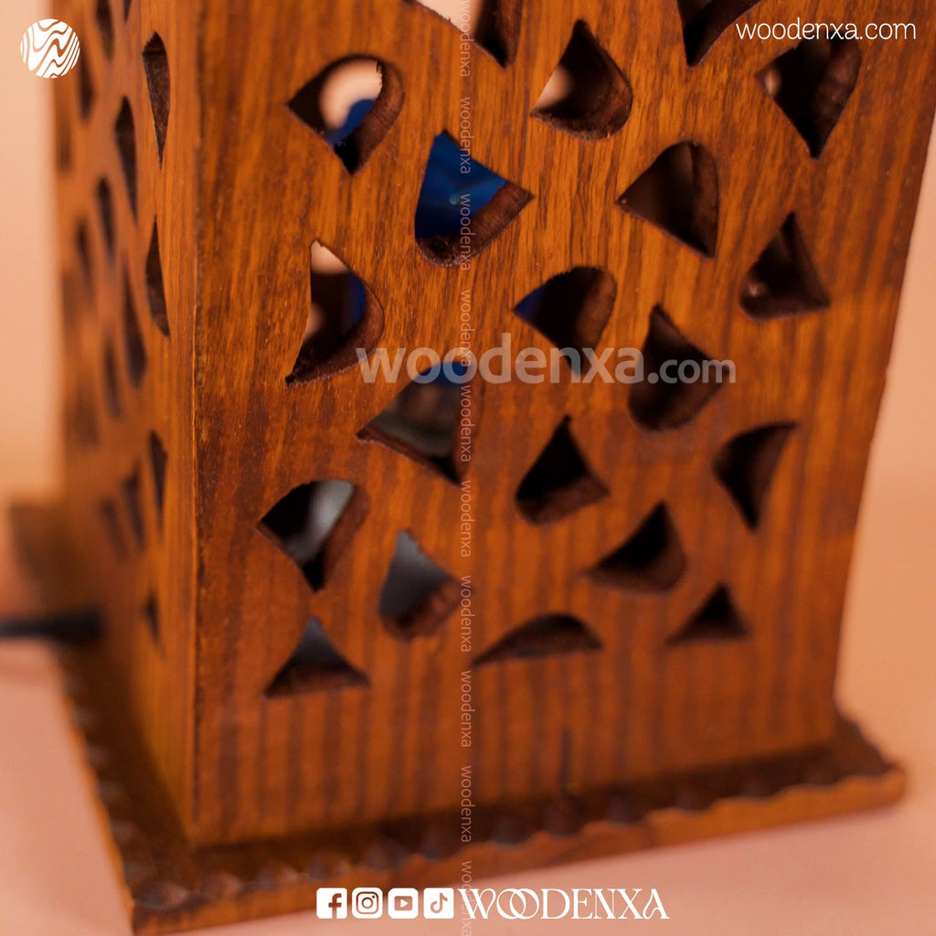 Premium Square Wooden Table Lamp with