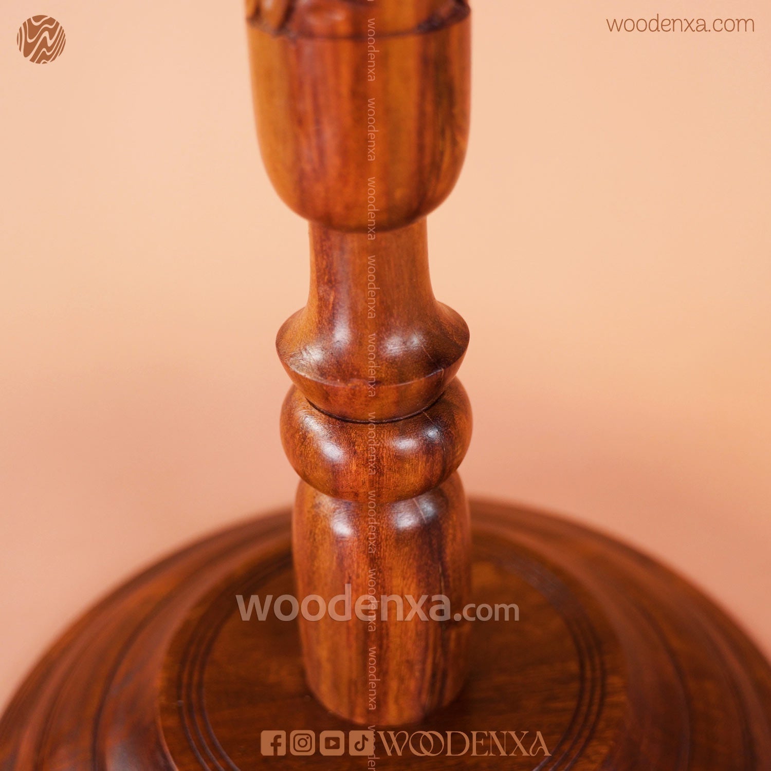 Round Wooden Coffee Table 18 Inch