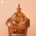 Rounded Wooden Table Lamp