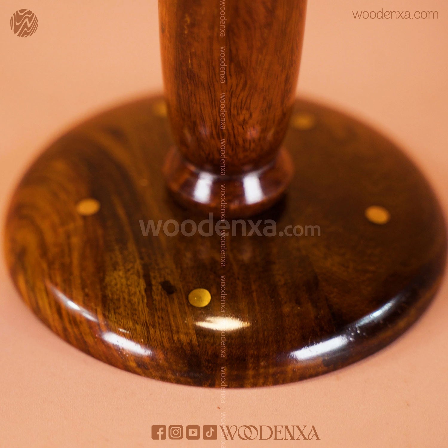 Sheesham Wood Portable Makeup Mirror with