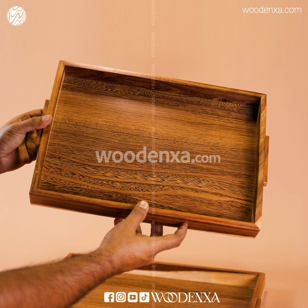 Sheesham Wooden Tray Set of 4
