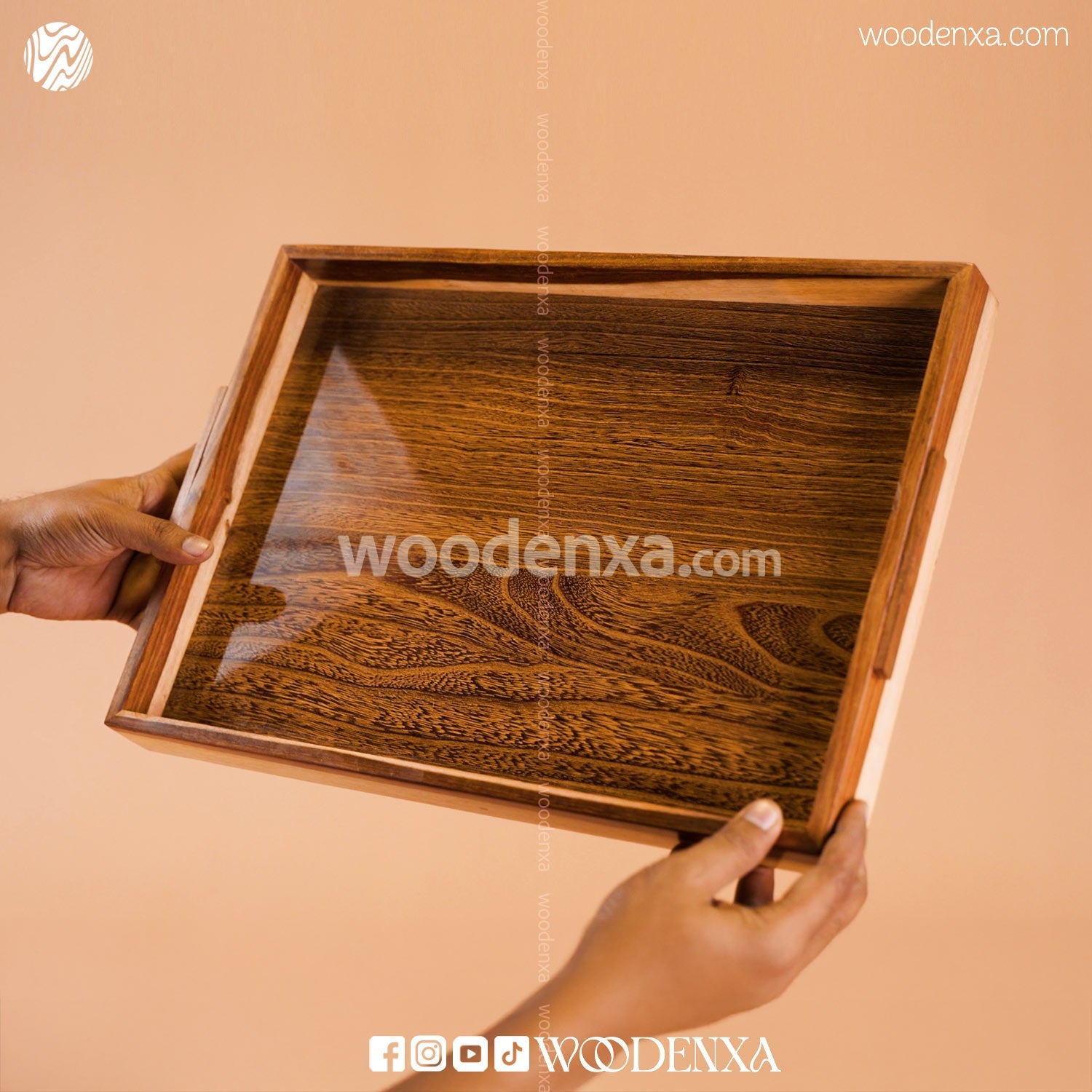 Sheesham Wooden Tray Set of 4