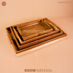 Sheesham Wooden Tray Set of 4