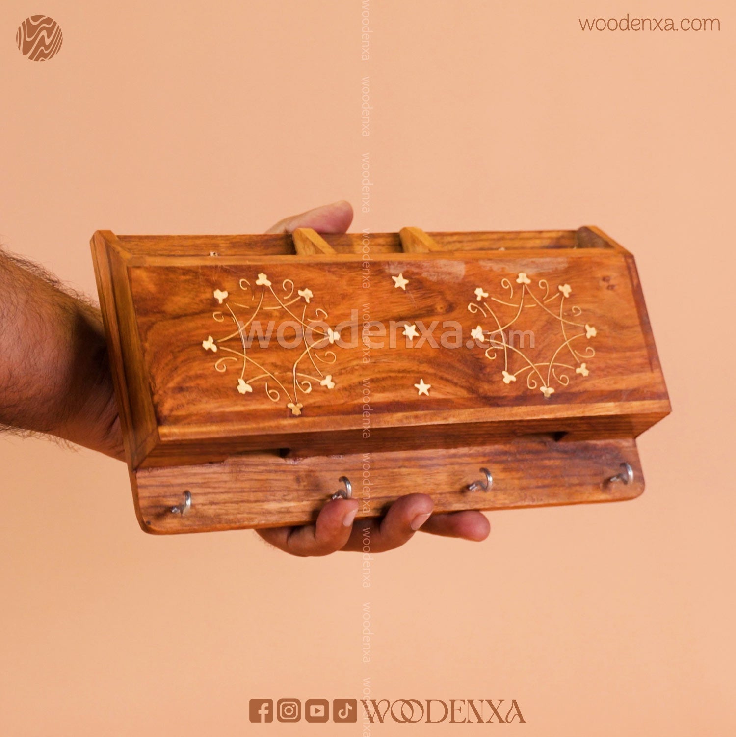 Wall Mounted Wooden Dual Mobile &