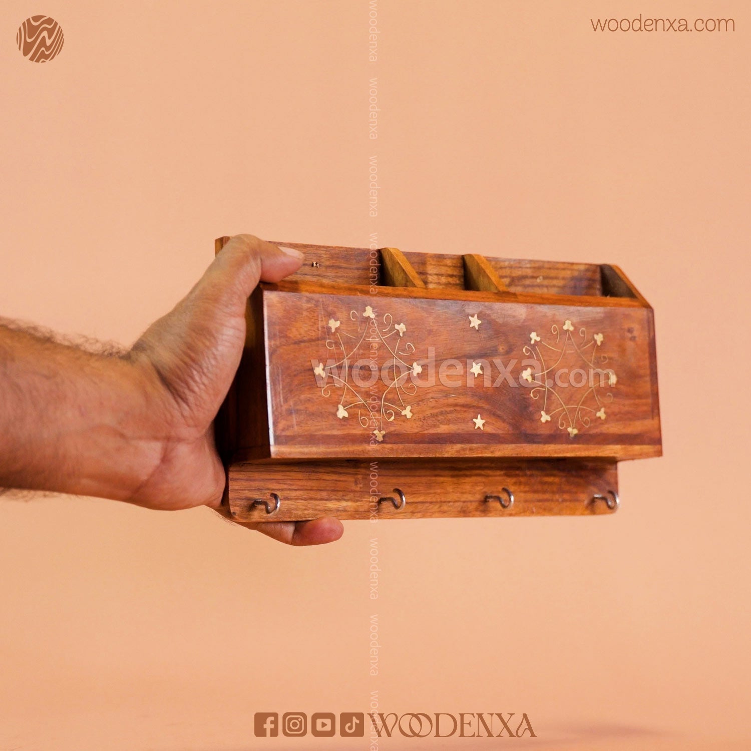 Wall Mounted Wooden Dual Mobile &