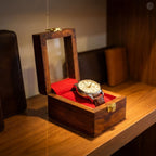 1 Wooden Watch Box with Glass