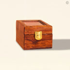 1 Wooden Watch Box with Glass