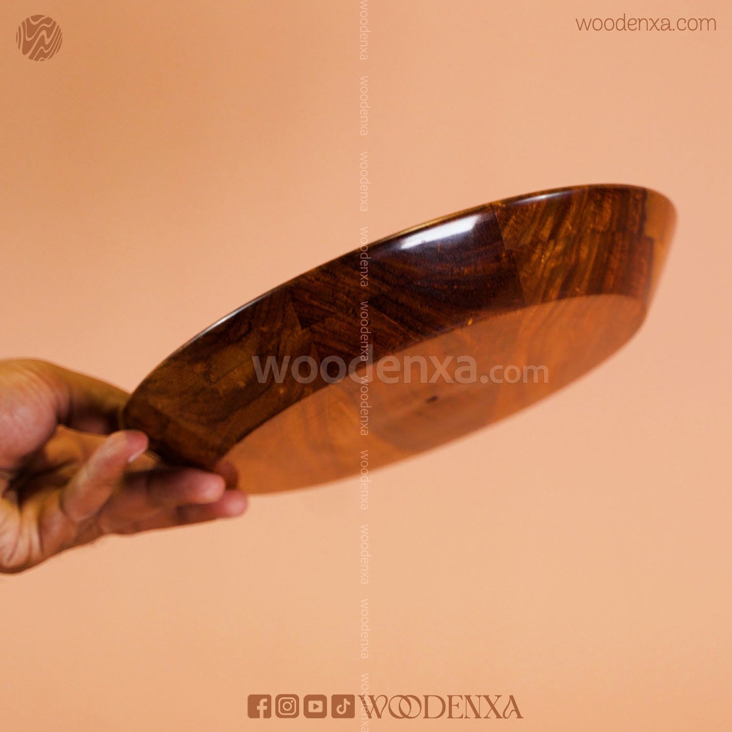 Wooden 3 Plate Set with Artistic