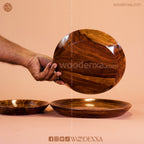Wooden 3 Plate Set with Artistic