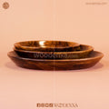 Wooden 3 Plate Set with Artistic