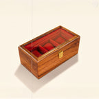 3 Watch Wooden Box with Glass