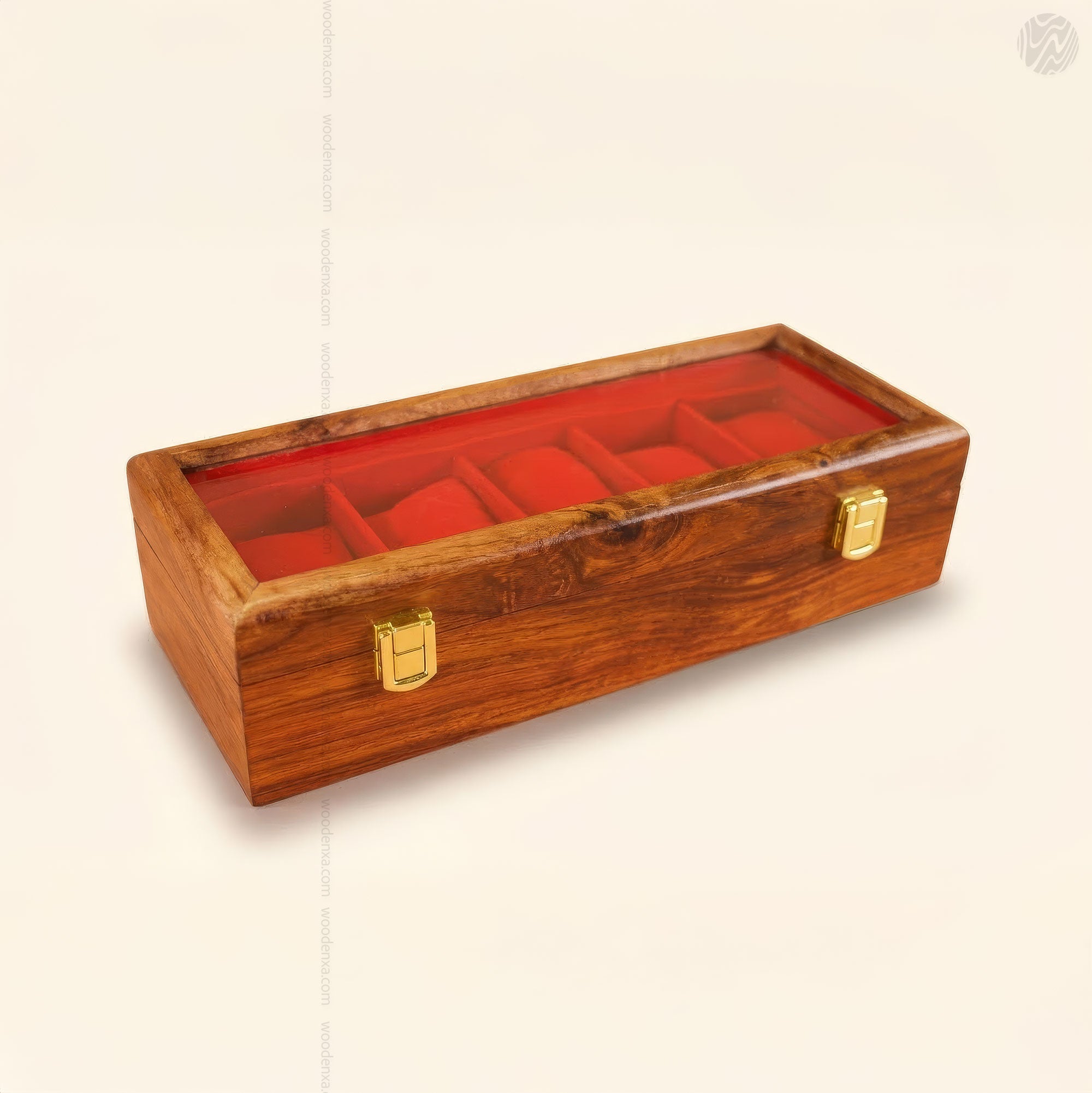5 Watch Wooden Box with Acrylic