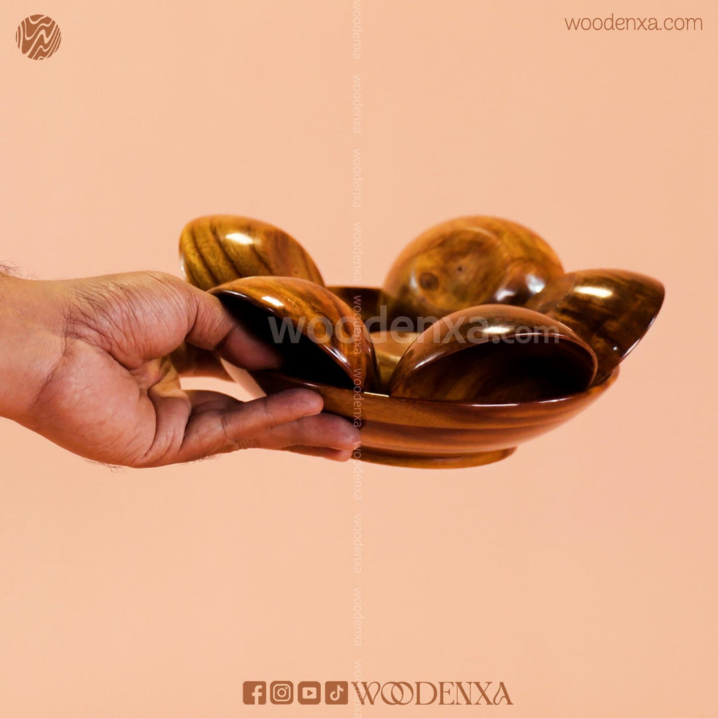 Wooden Bowls Set of 7 Pieces