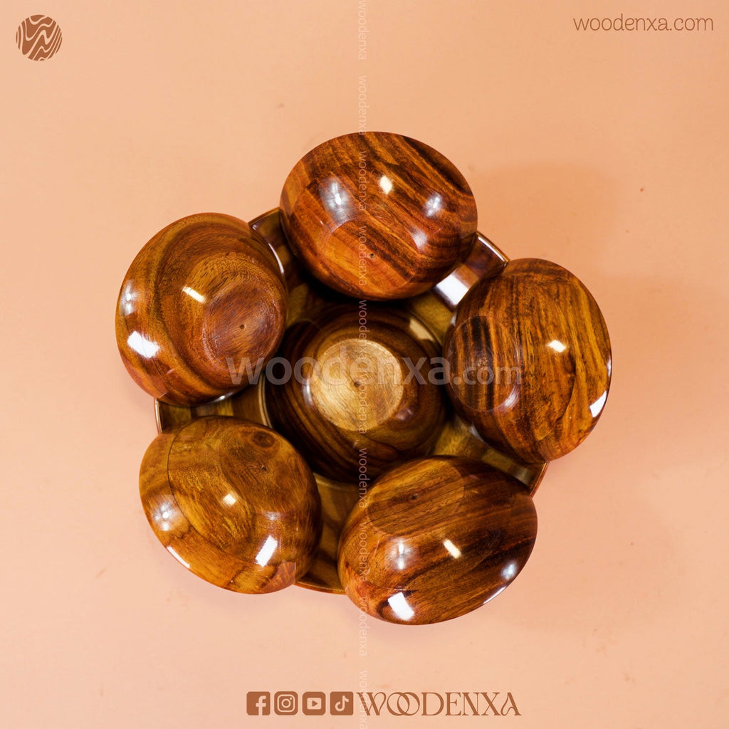 Wooden Bowls Set of 7 Pieces