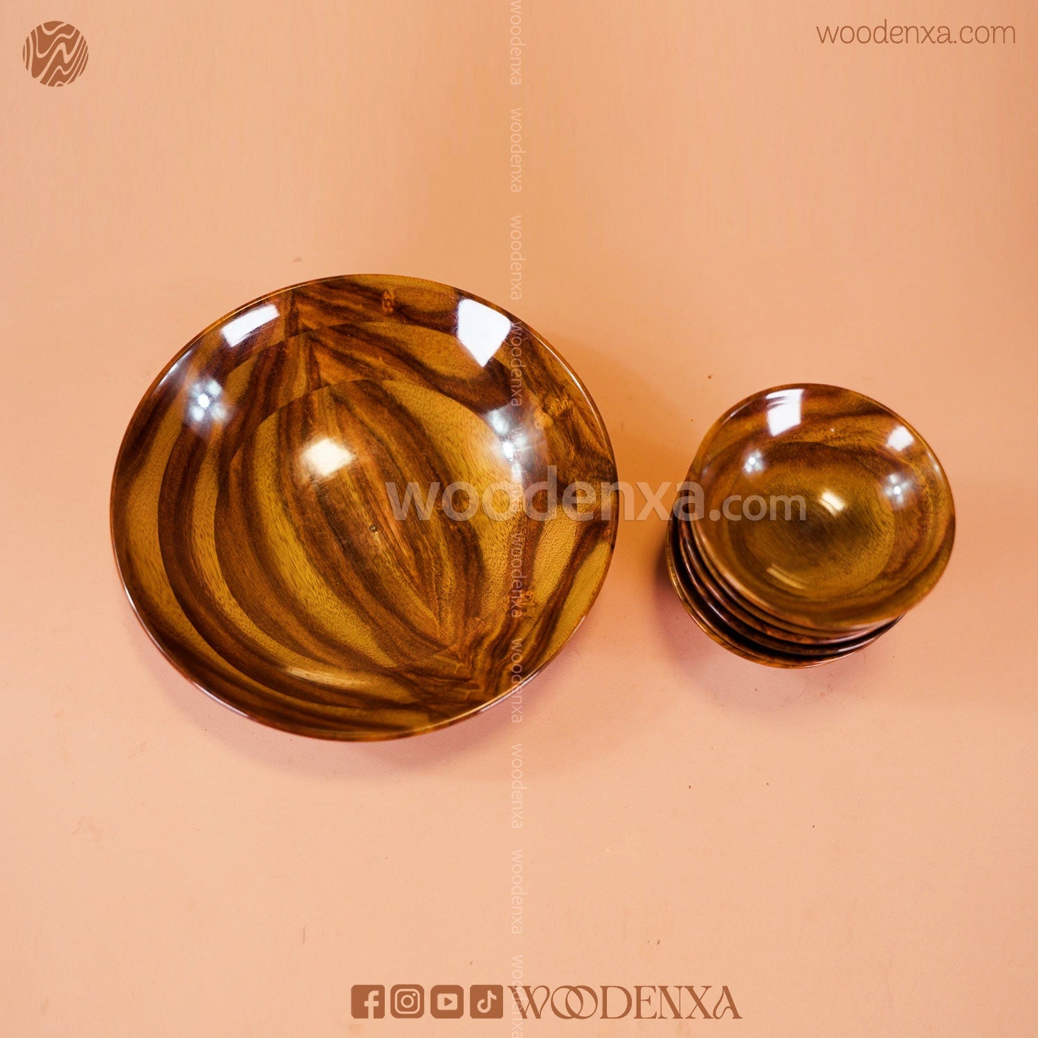 Wooden Bowls Set of 7 Pieces