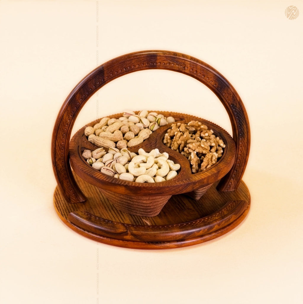 Wooden Handmade Dry Fruit Basket 3