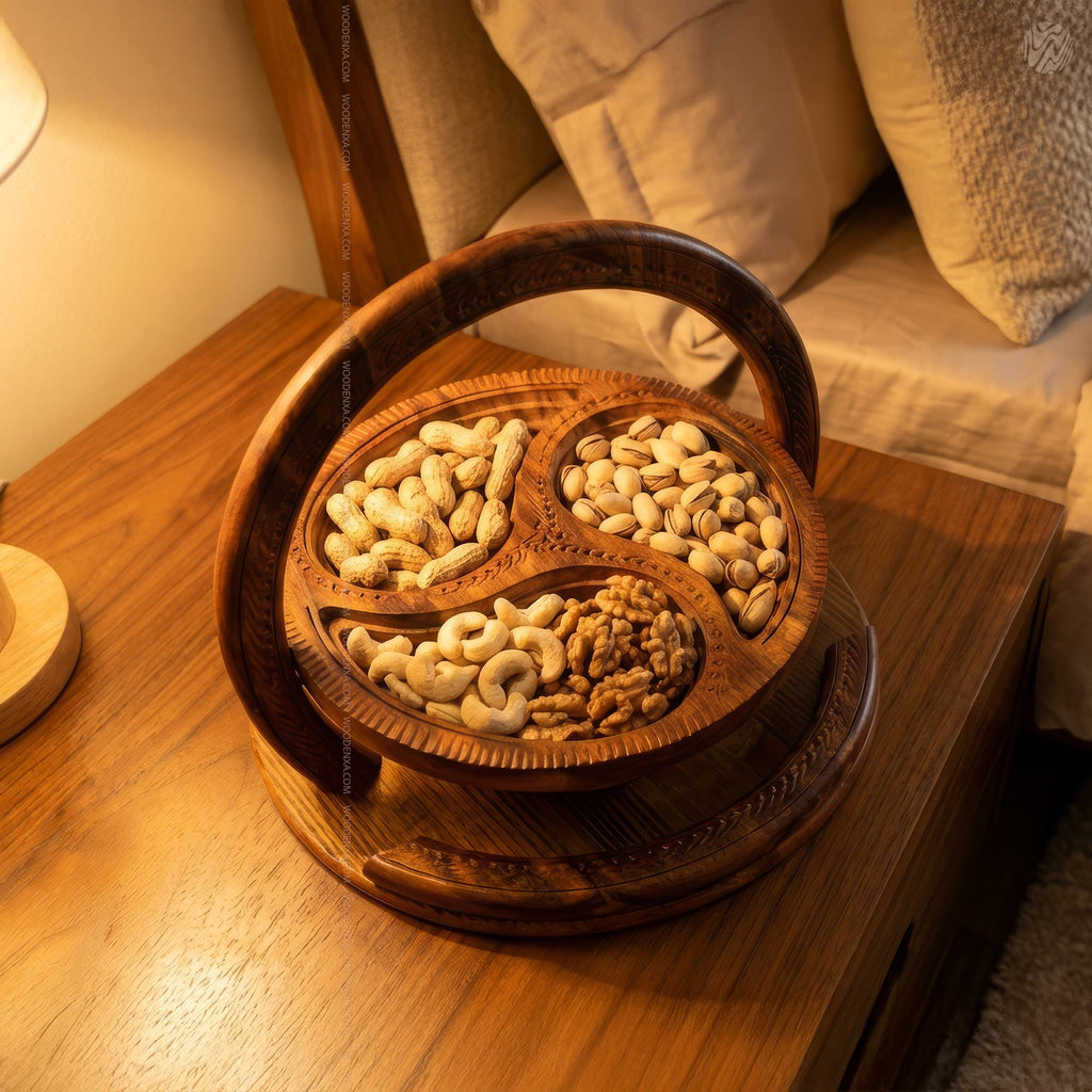 Wooden Handmade Dry Fruit Basket 3
