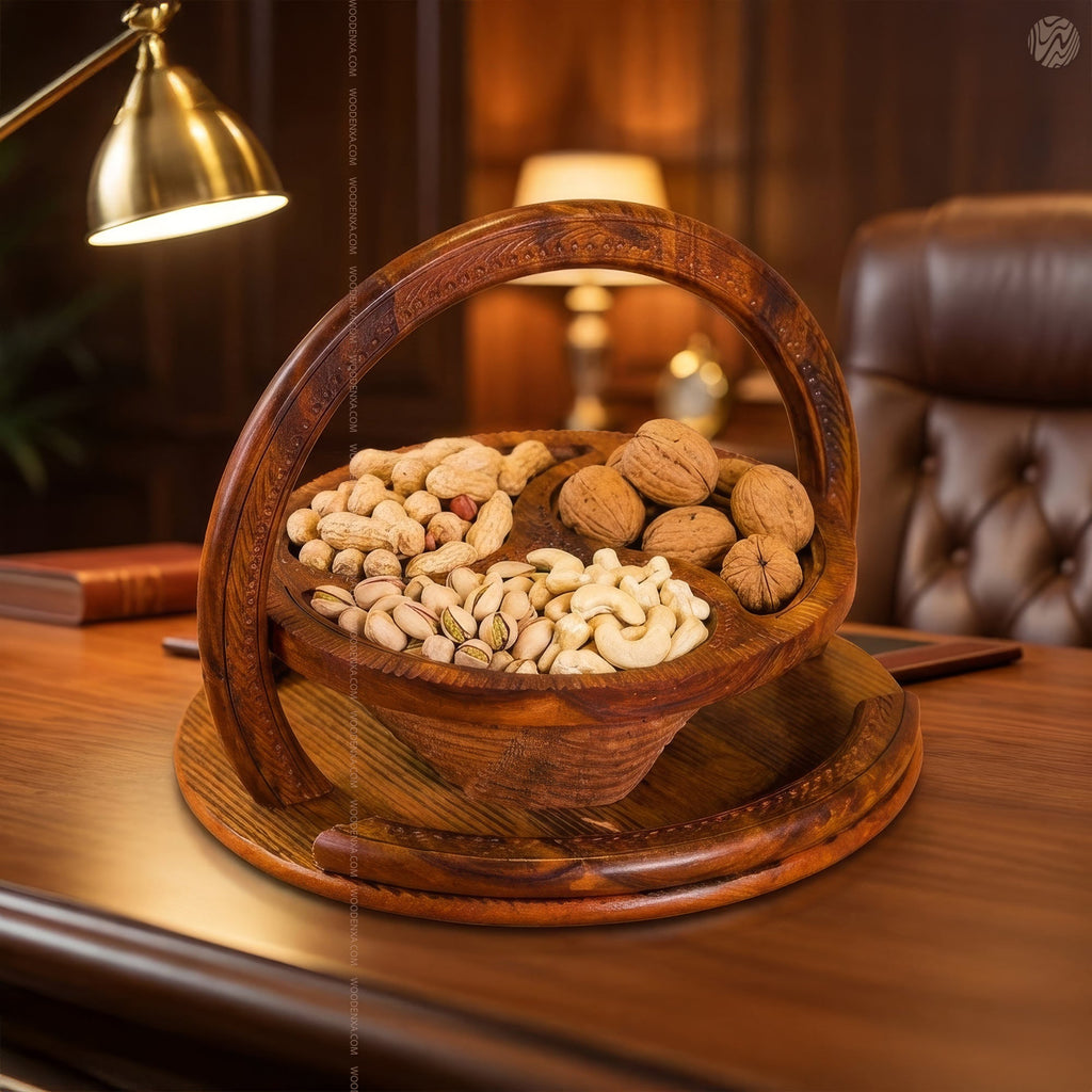 Wooden Handmade Dry Fruit Basket 3