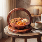 Heart Style Wooden Dry Fruit Basket