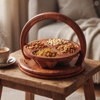 Heart Style Wooden Dry Fruit Basket