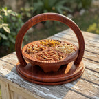 Heart Style Wooden Dry Fruit Basket
