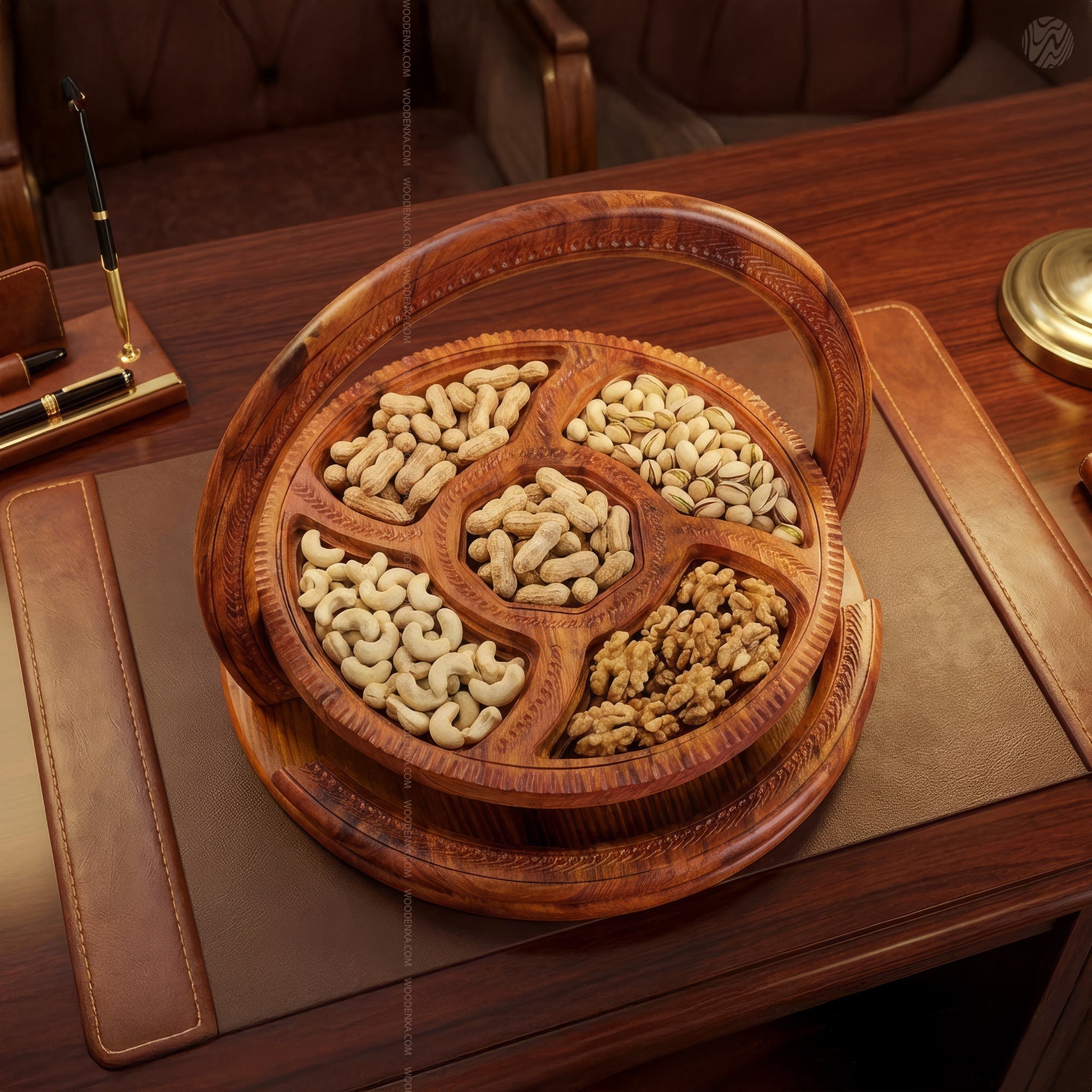 Foldable Handmade Wooden Dry Fruit Basket