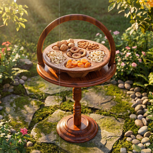 Dry Fruit Wooden Table with Foldable