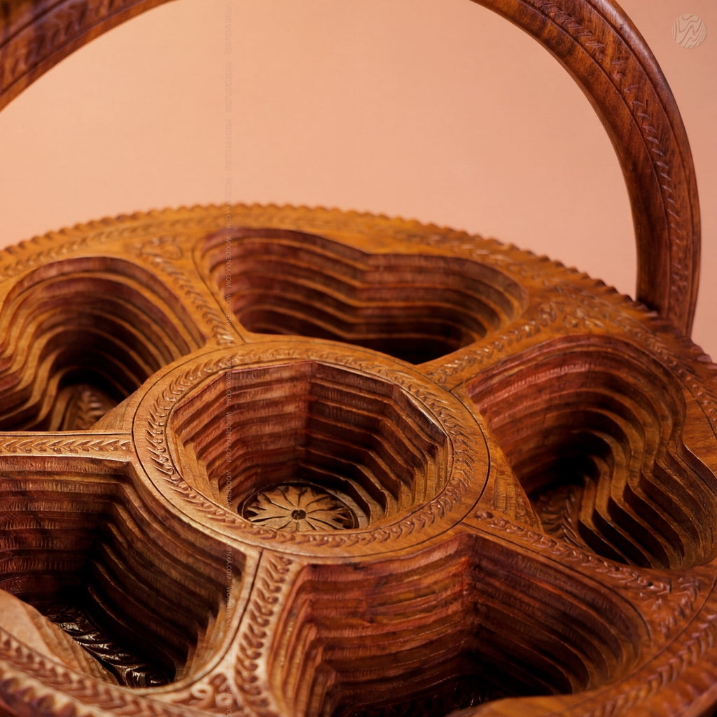 Dry Fruit Wooden Table with Foldable