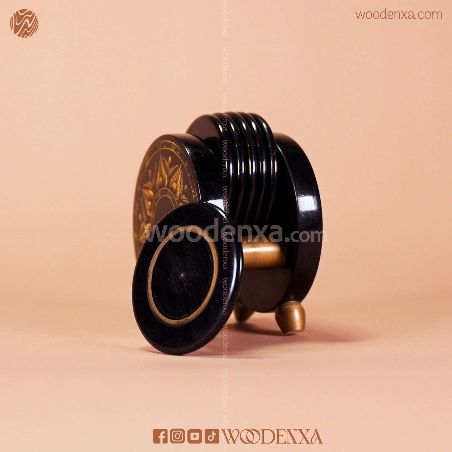 Wooden Handcrafted Tea Mates for 6