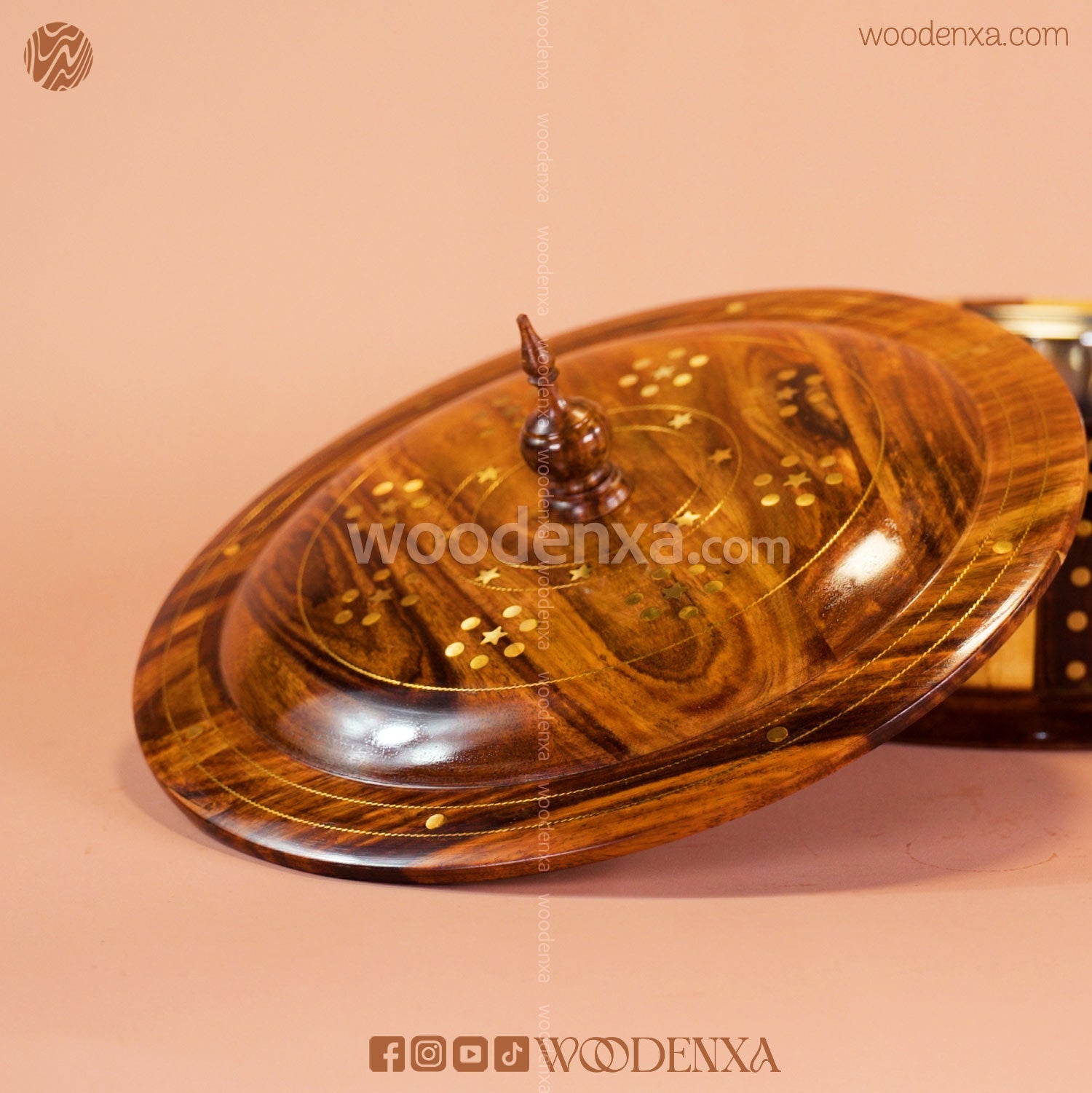 Wooden Hot Pot Steel Container with