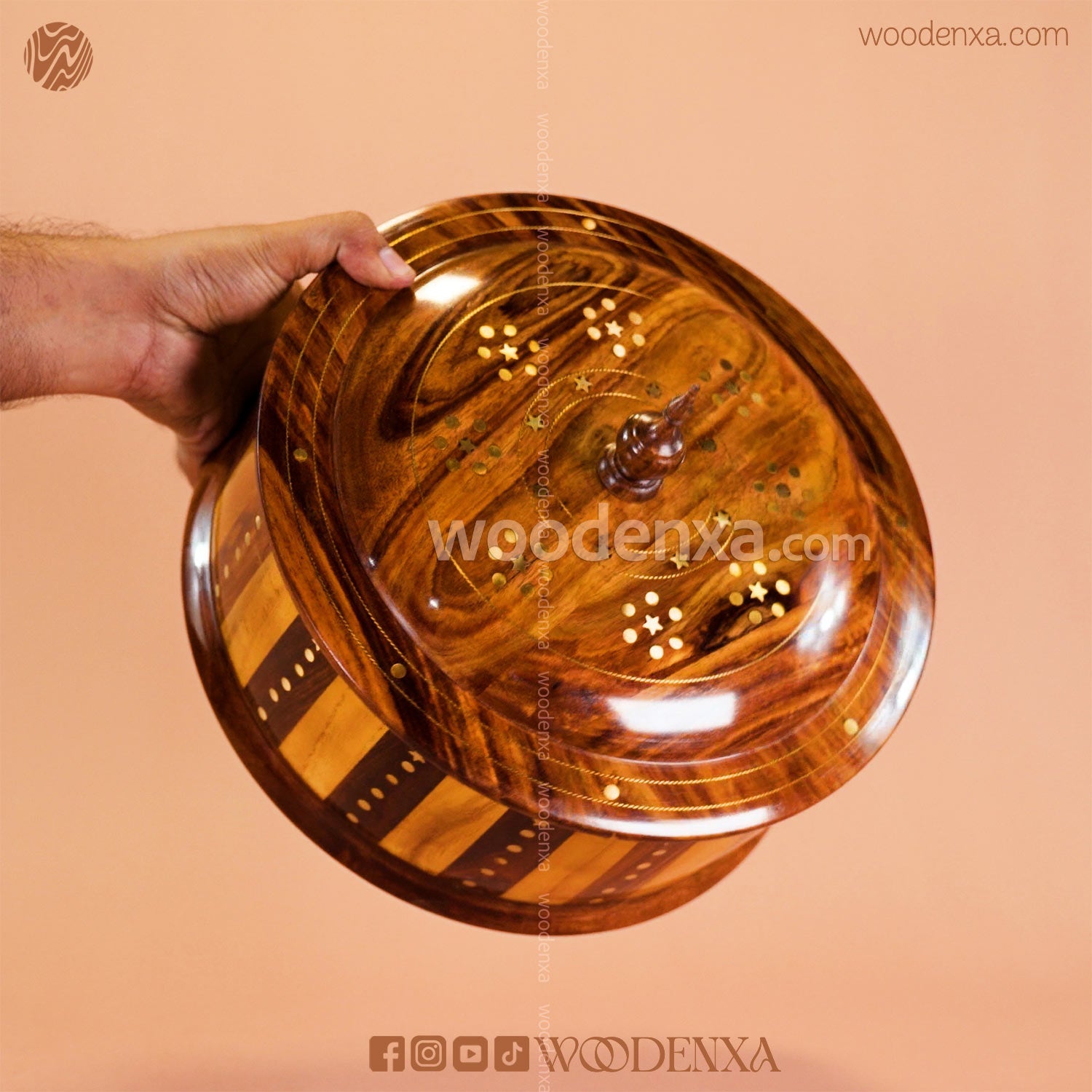 Wooden Hot Pot Steel Container with