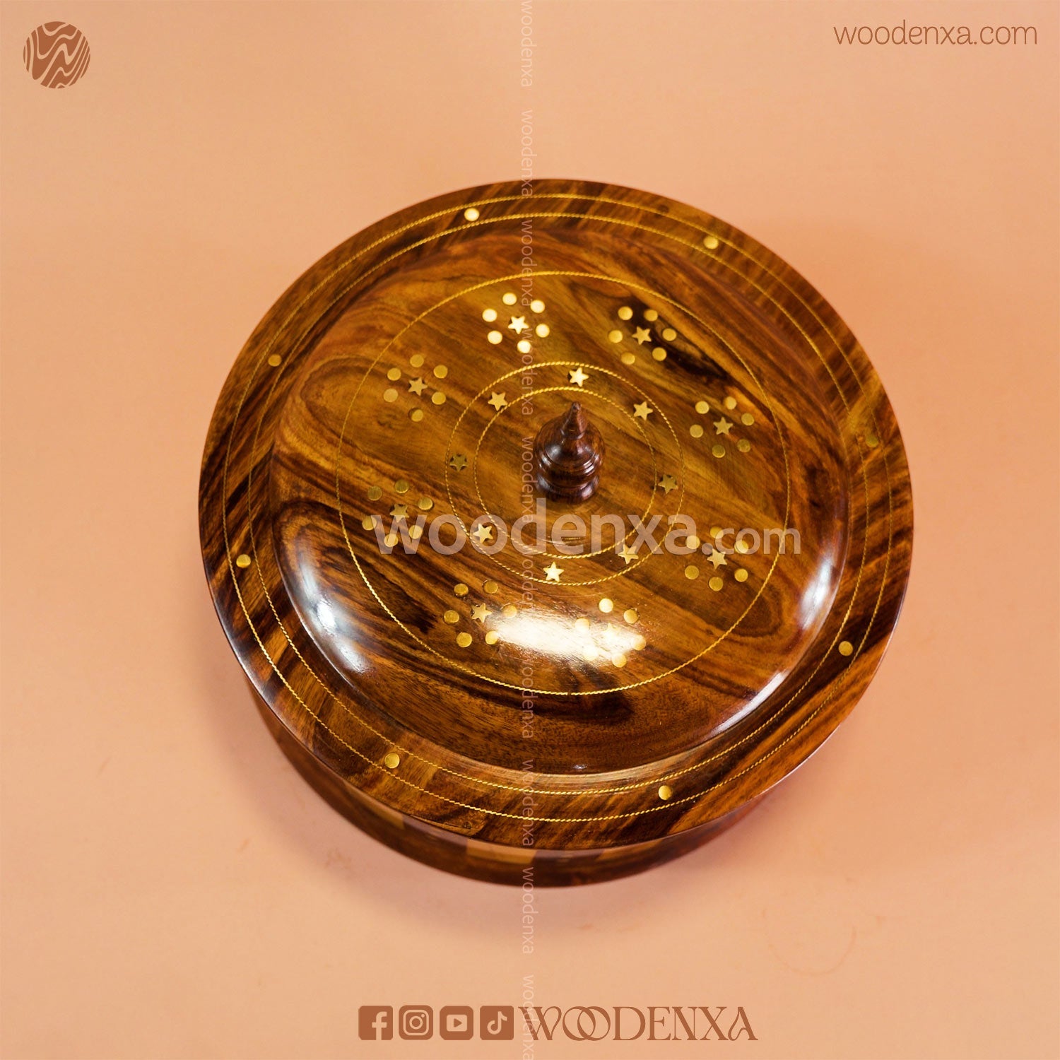 Wooden Hot Pot Steel Container with