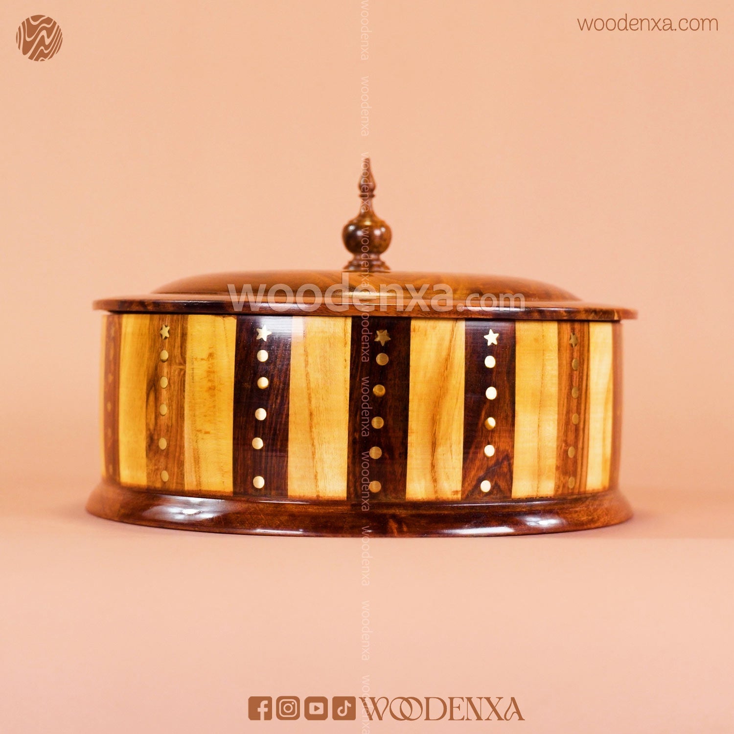 Wooden Hot Pot Steel Container with