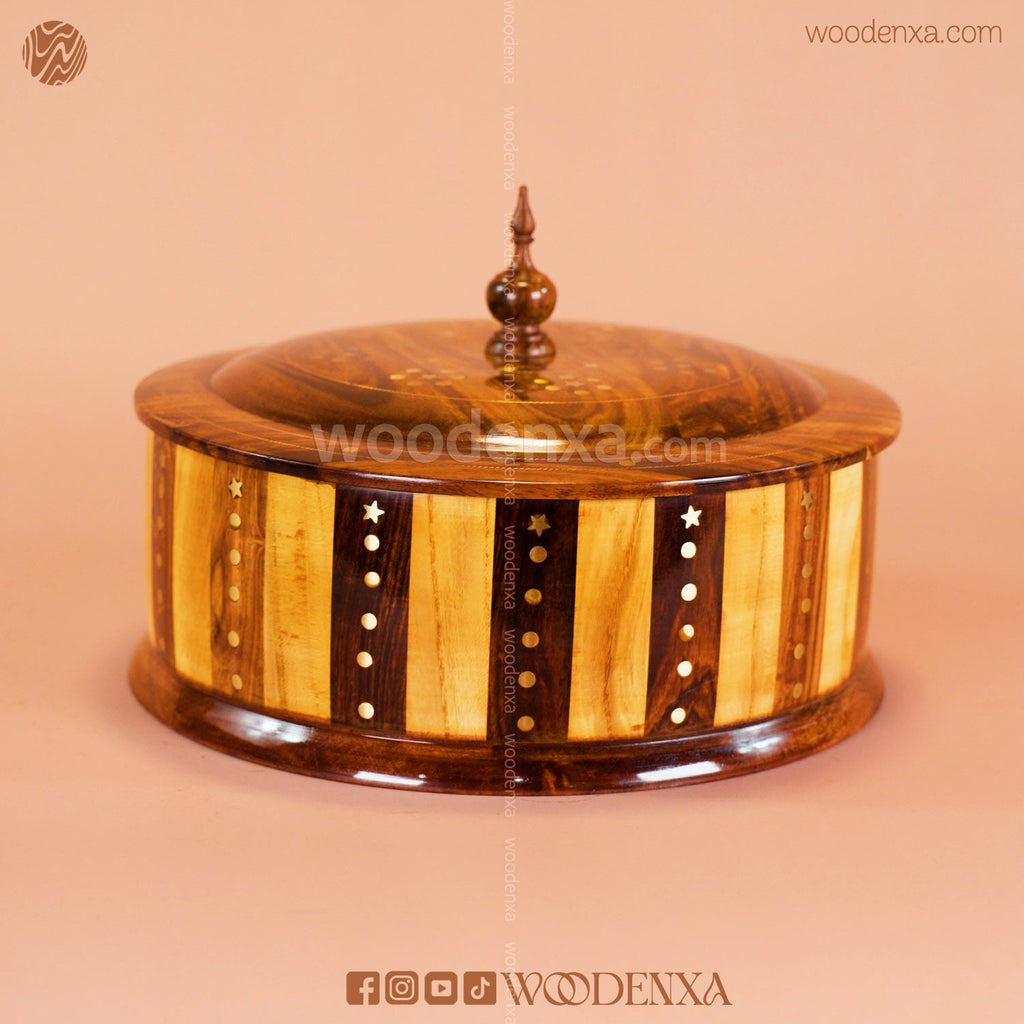 Wooden Hot Pot Steel Container with