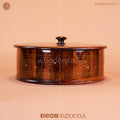 Wooden Hot Pot with Brass Work