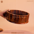 Wooden Hot Pot with Brass Work