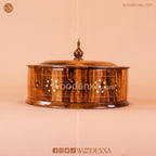Wooden Hot Pot with Brass Work